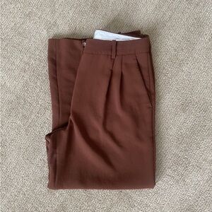 Aritzia Effortless Cropped Pants - Cognac - Size 12, 27” inseam
